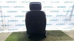 Audi E-Tron 19-23 passenger seat with airbag, electric, heated, dark gray leather, perforated, white stitching, with headrest,