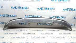 Front bumper center lip, Audi E-Tron 19-23, silver, Quattro, scratches, broken fasteners