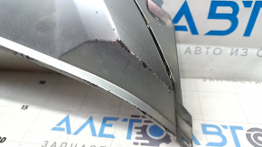 Front bumper center lip, Audi E-Tron 19-23, silver, Quattro, scratches, broken fasteners