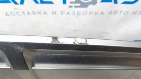 Front bumper center lip, Audi E-Tron 19-23, silver, Quattro, scratches, broken fasteners