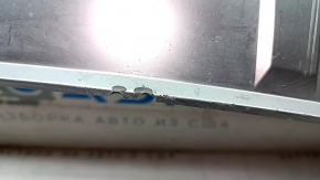 Front bumper center lip, Audi E-Tron 19-23, silver, Quattro, scratches, broken fasteners