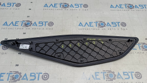 Large center console insert, left side, Audi E-Tron 19-23, dark gray leather, worn