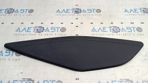 Right side center console insert for Audi E-Tron 19-23, large, dark gray leather, minor dents