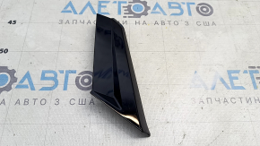 Left side lower center console monitor trim for Audi E-Tron 19-23, glossy black, scratches