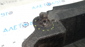 The front bumper upper absorber for Toyota Venza 21-24 has tears, broken guides, and is worn.