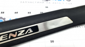 Front right door sill trim for Toyota Venza 21-24, black, chrome insert, scratches, corrosion, dents on the chrome trim