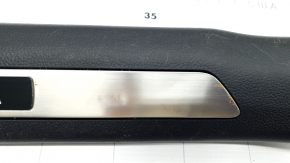 Front right door sill trim for Toyota Venza 21-24, black, chrome insert, scratches, corrosion, dents on the chrome trim