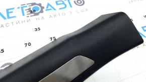 Front right door sill trim for Toyota Venza 21-24, black, chrome insert, scratches, corrosion, dents on the chrome trim
