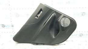 Door trim panel, rear left, Toyota Venza 21-22 LE, XLE, black, leather, dark gray trim, with handle, scratches, dry-cleanable