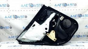 Door trim panel rear right Toyota Venza 21-22 LE, XLE black, leather, black, leather, dark gray trim, with handle