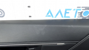 Front right door panel for Toyota Venza 2021-2022 XLE, Limited, black, leather, dark gray trim, with handle, without backlight, scratches, needs cleaning