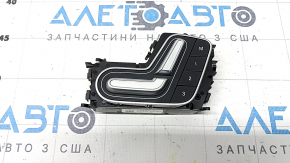 Seat control with memory, front right, Mercedes A-class V177 19-22, black with chrome