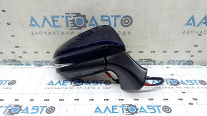 Right side mirror assembly for Toyota Venza 21-24, 12-pin, turn signal, heated, BSM, backlight, blue