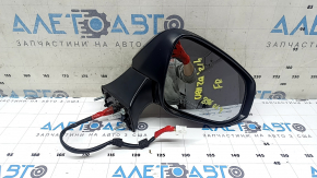 Right side mirror assembly for Toyota Venza 21-24, 12-pin, turn signal, heated, BSM, backlight, blue