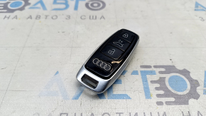 Smart key for Audi Q8 e-tron 2019 - 4 buttons, glossy black, worn