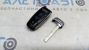 Smart key for Audi Q8 e-tron 2019 - 4 buttons, glossy black, worn