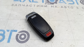 2019 Audi Q8 e-tron smart key - 4 buttons, matte finish with chrome buttons, housing is torn, cracked, worn