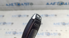 2019 Audi Q8 e-tron smart key - 4 buttons, matte finish with chrome buttons, housing is torn, cracked, worn