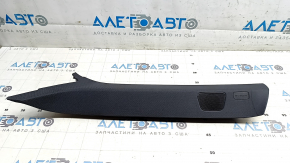 Upper left front pillar trim for Audi E-Tron 19-23, black, under the tweeter
