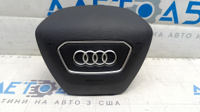 Black steering wheel airbag for the Audi E-Tron 19-23.