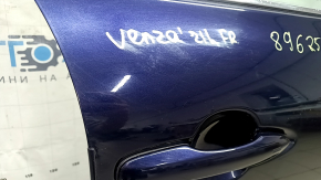 Toyota Venza 21-24 front right door assembly, blue 8x8, keyless, dents, scratches