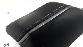 Left dashboard trim for Toyota Venza 21-24, black, gray stitching