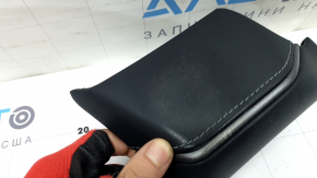 Left dashboard trim for Toyota Venza 21-24, black, gray stitching