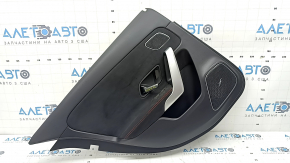Door trim, rear left, Mercedes A-class V177 19-22, black, Alcantara insert, black with red stitching, Burmester, for cleaning