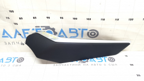 Left center console trim for Toyota Venza 21-24, leather, black