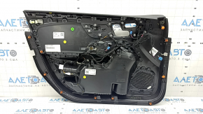 Black door panel, front right, Mercedes A-class V177 19-22, black Alcantara insert with red stitching for controls and seat heating, Burmester