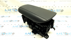 Toyota Venza 21-24 leather armrest, black, with bracket and housing, worn leather, broken fasteners