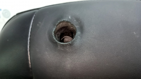 Jeep Cherokee KL 19-23 driver's seat upholstery, black leather, perforated, heated, dented leather