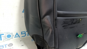 Jeep Cherokee KL 19-23 driver's seat upholstery, black leather, perforated, heated, dented leather