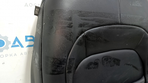 Jeep Cherokee KL 19-23 driver's seat upholstery, black leather, perforated, heated, dented leather