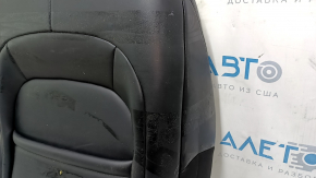 Jeep Cherokee KL 19-23 driver's seat upholstery, black leather, perforated, heated, dented leather