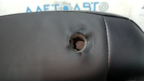 Jeep Cherokee KL 19-23 passenger seat upholstery, black leather, perforated, heated, scratched