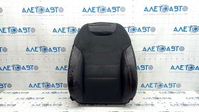 Mercedes A-class V177 19-22 driver's seat back upholstery, black leather + cloth, with red stitching, heated