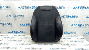 Mercedes A-class V177 19-22 driver's seat back upholstery, black leather + Alcantara, with red stitching, heated
