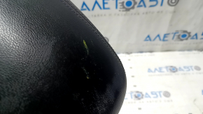 Nissan Leaf 13-17 leather armrest, black, blue stitching, marker marks