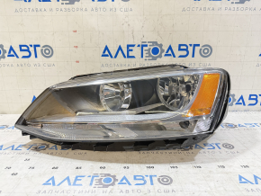 Headlight front left VW Jetta 11-16 naked USA DEPO yellow reflector