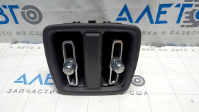 Polestar 2 21-25 center console air vent, black, with chrome trim, broken fasteners