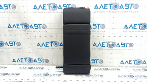 The back of the rear row of seats, 2nd row, central, Mercedes A-class V177 19-22, leather + Alcantara, black with red stitching, with cup holders, wrinkled