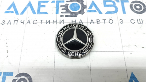 Mercedes A-class V177 19-22 black front bumper logo emblem, AMG pack