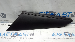 Upper left center console trim for Mazda CX-9 16-23, leather, black, black stitching