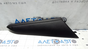 Upper right center console trim for Mazda CX-9 16-23, leather, black, black stitching