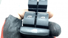 Front left window lift control for VW Tiguan 18-24, black with chrome, bumpers