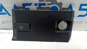 Honda Civic X FC 16-21 black center console trim, cigarette lighter, minor scratches