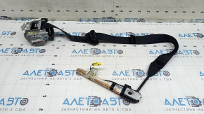 Passenger seat belt with tensioner for VW Tiguan 18-21, black, water-resistant, tensioner, dry-cleanable