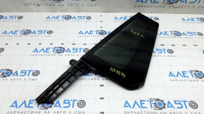 Rear left triangle door glass for a VW Tiguan 18-24, tinted, cracked seal, broken guide