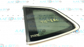 Rear left window, blind glass, VW Tiguan 18-24, tinted, chrome, torn seal